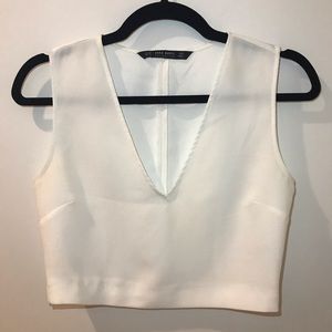 Zara - White Crop Top
